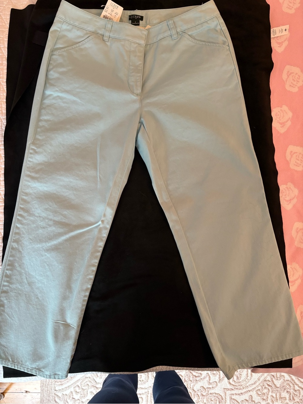 J. Crew Favorite Fit Cropped Pants in Light Aqua